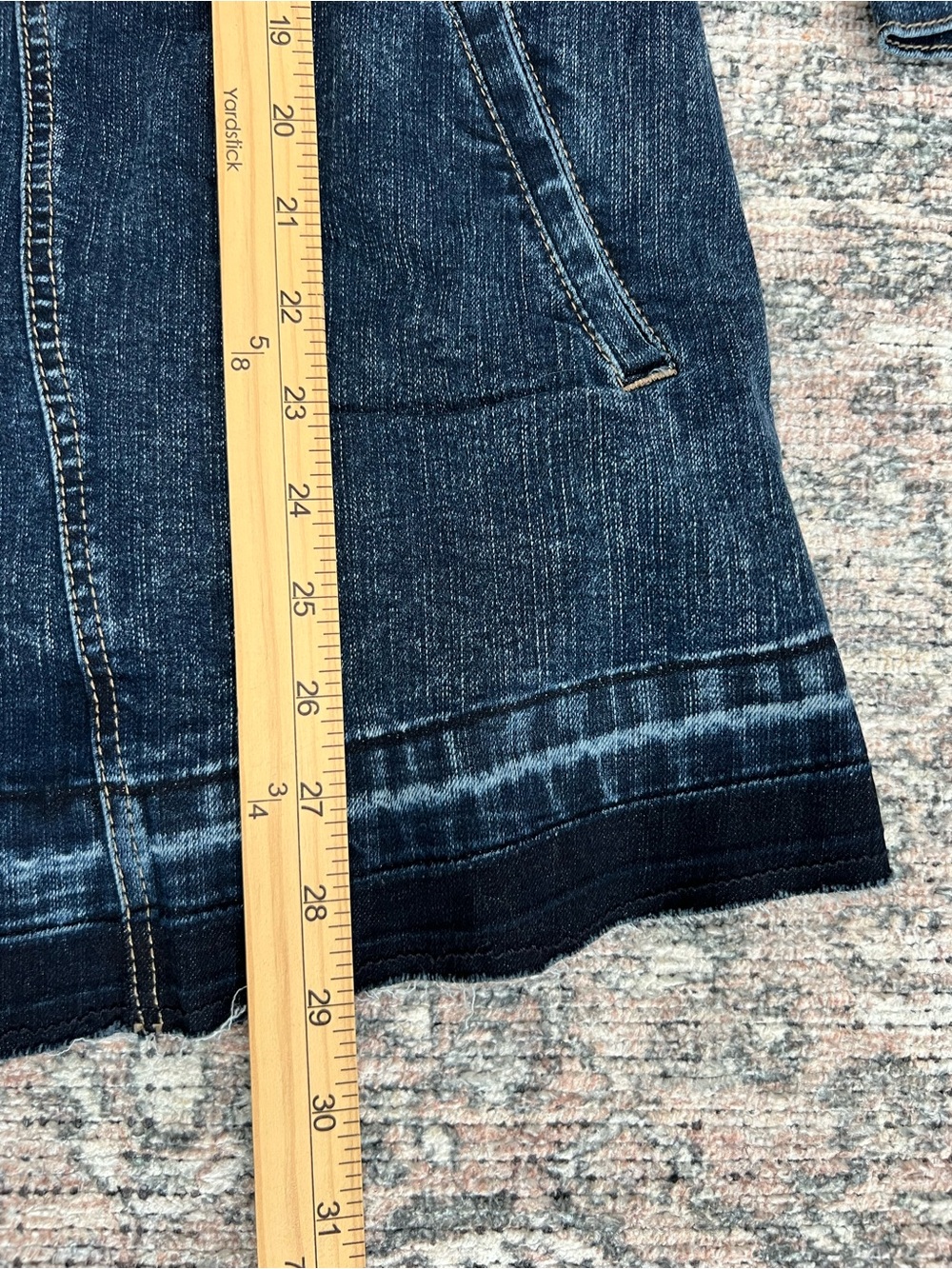 LOGO Lori Goldstein Denim Jacket Womens Size 10 Dark Wash Button Front NWOT - Picture 12 of 12